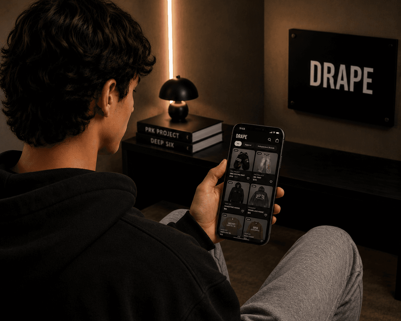 Action-sports lifestyle still — Drape virtual try-on world